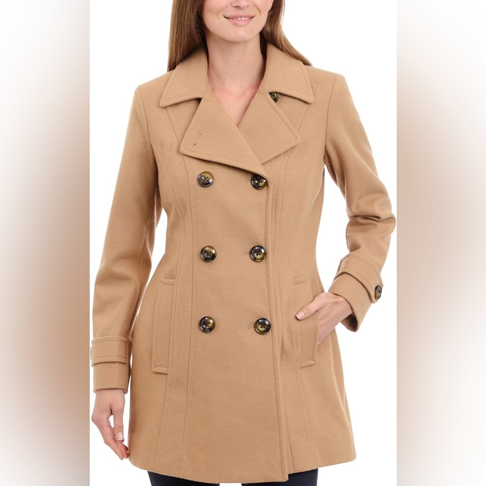 Anne Klein Women's Classic Double Breasted Coat